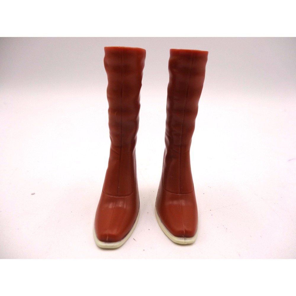 Bratz Doll Funk‎ Out Fianna Brown Square Toed High Heeled Boots Vintage 2004